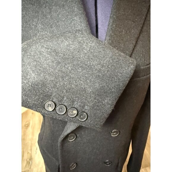 The Kooples Men’s Gray‎ Double-Breasted Wool Blend Overcoat Size FR 46/US 36 - Picture 13 of 16
